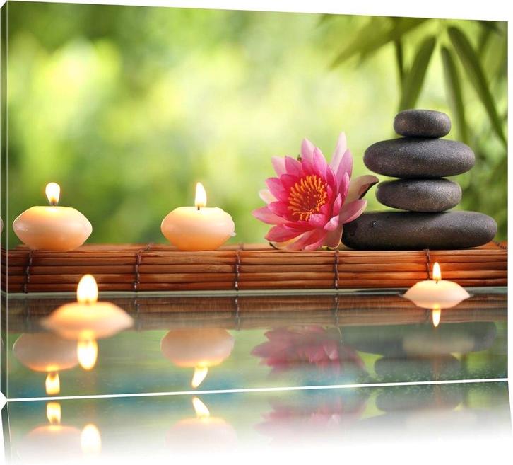 Tableau Toile déco Zen 60 x 40 cm, Huis en Inrichting, Woonaccessoires | Wanddecoraties, Nieuw, Ophalen of Verzenden