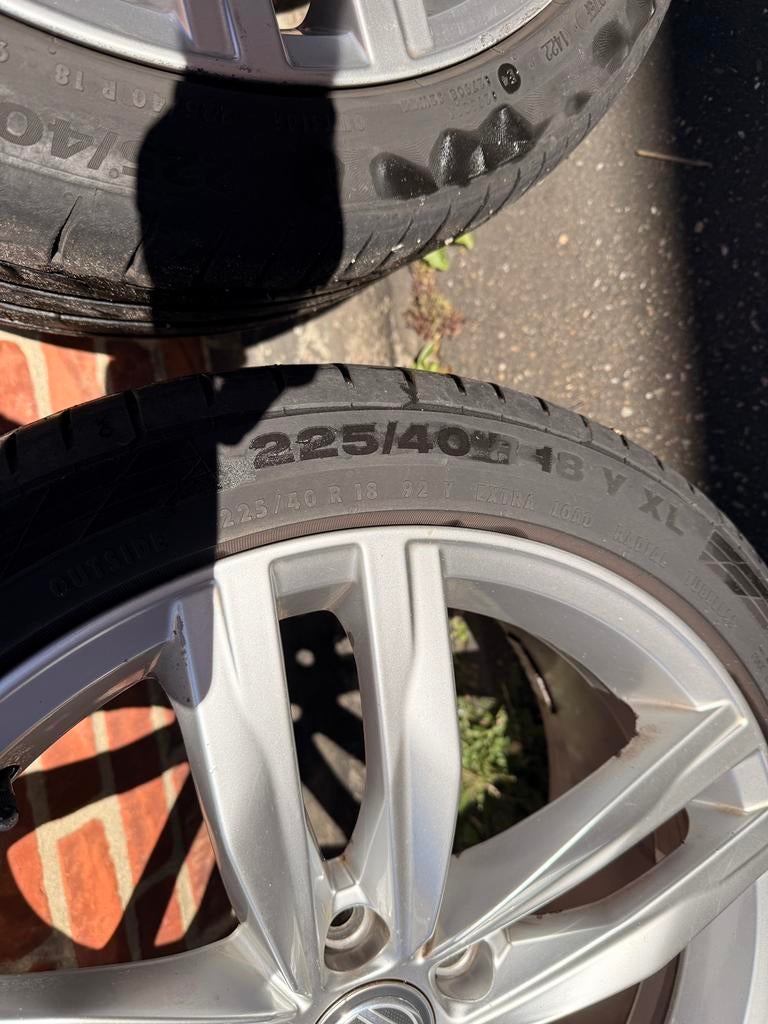 Jantes VW Golf 7 avec pneus Continent 225/40R 18V XL, Enlèvement, Comme neuf