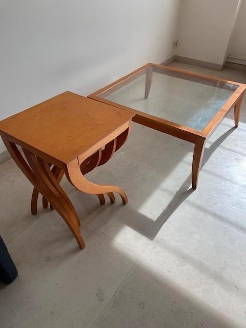 design salontafel + 3 bijzettafeltjes, Maison & Meubles, Tables | Tables de salon, Comme neuf, Moins de 50 cm, 50 à 100 cm, 50 à 100 cm