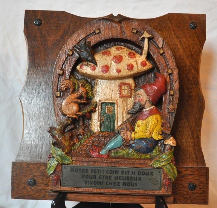 porte lettre mural en bois decor lutin avec texte, Maison & Meubles, Accessoires pour la Maison | Décorations murale, Utilisé