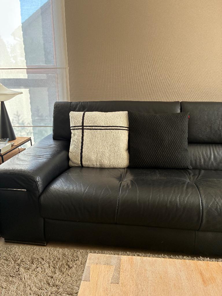 Salon leder natuzzi, 100 à 125 cm, Banc droit, Enlèvement, Utilisé