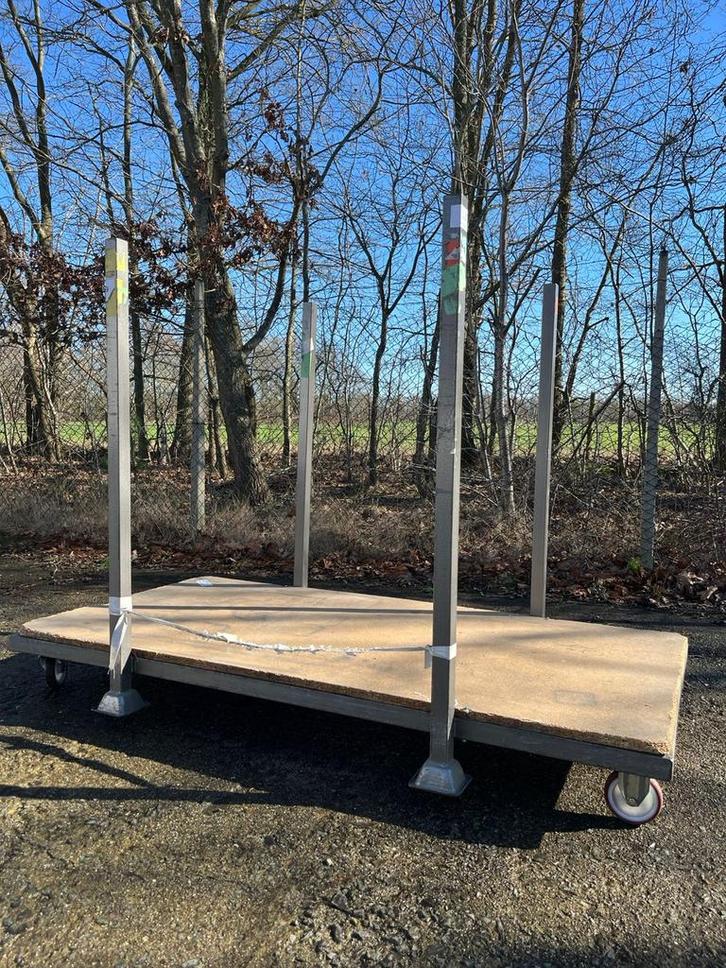 Stevige kar 2m lang, Doe-het-zelf en Bouw, Transportwagens, Gebruikt, Transportkar, Ophalen