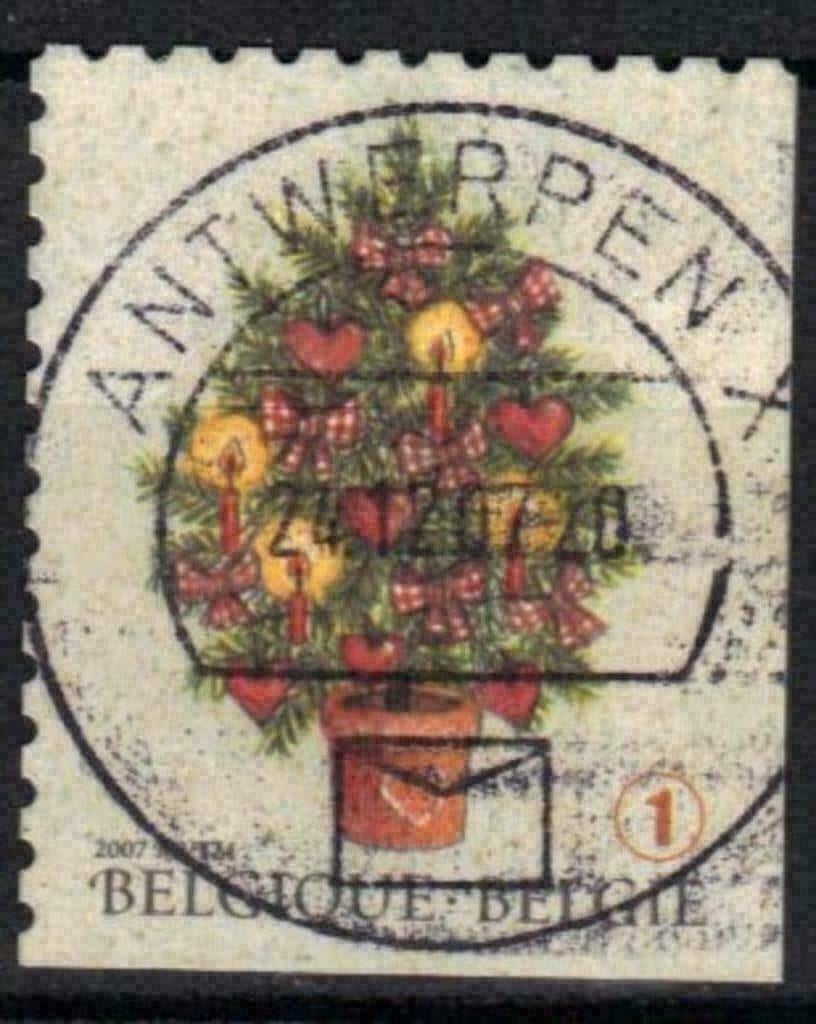 Belgique 2007 - Yvert 3718 /OBP 3714c - Sapin de Noël (ST), Timbres & Monnaies, Timbres | Europe | Belgique, Affranchi, Noël, Envoi