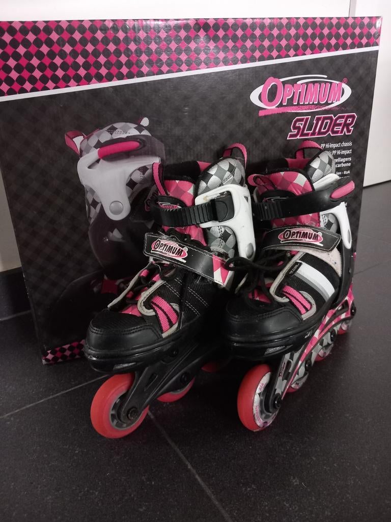 Inline skates Optimum Slider maat 29-32, Enfants & Bébés, Jouets | Extérieur | Patins à roulettes, Utilisé, Enfants, Réglable
