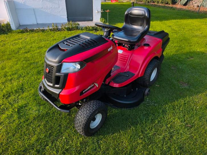 Zitmaaier MTD 22hp V-Twin hydrostatisch + Aanhanger, Tuin en Terras, Zitmaaiers, Gebruikt, 90 tot 120 cm, Elektrische starter