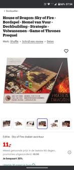 Bordspel game of Thrones, house of dragon, Een of twee spelers, Ophalen, Nieuw