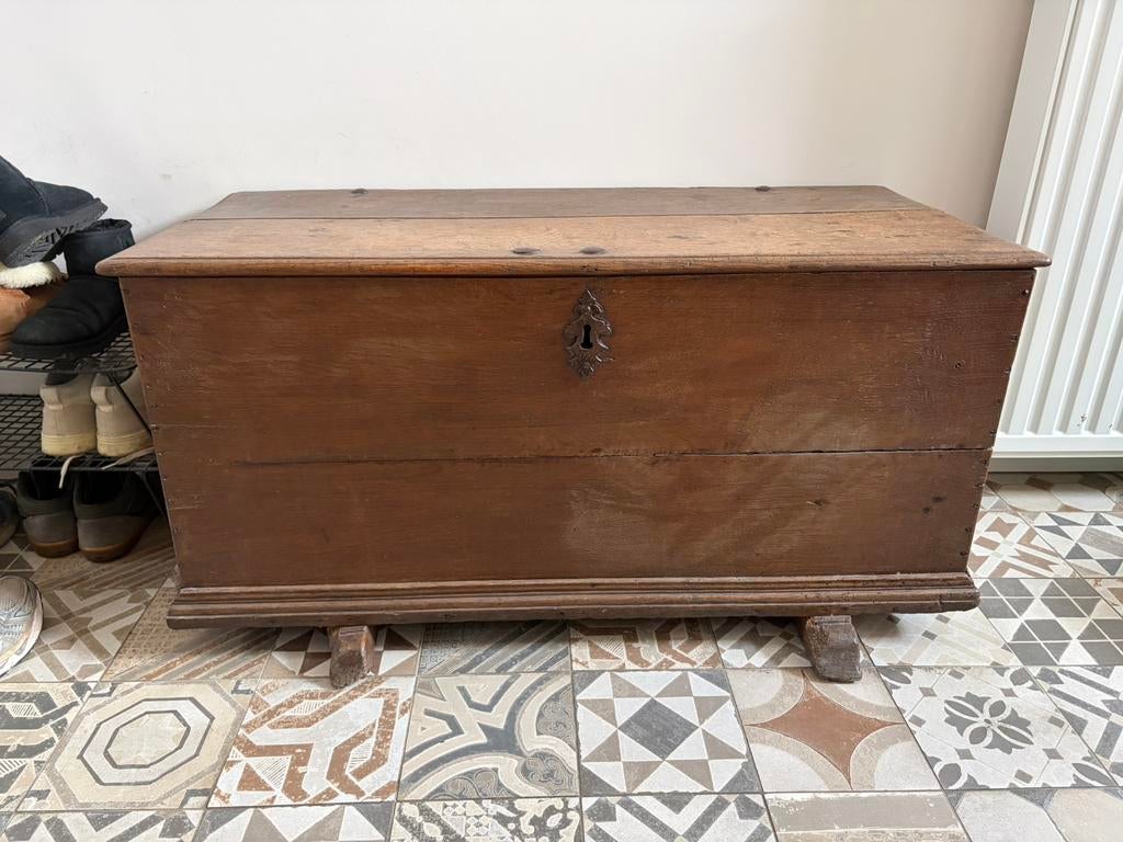 Coffre en bois, Maison & Meubles, 100 à 150 cm, Enlèvement, Utilisé, 50 à 75 cm