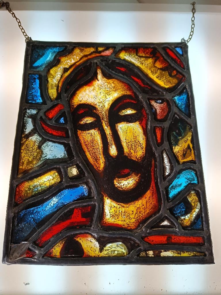 vitrail, figure de Jésus, Collections, Enlèvement