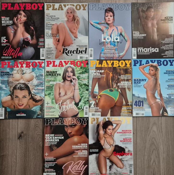 Lot van 10 Playboys 2016 in zeer goede staat!, Verzamelen, Tijdschriften, Kranten en Knipsels, Tijdschrift, 1980 tot heden, Verzenden