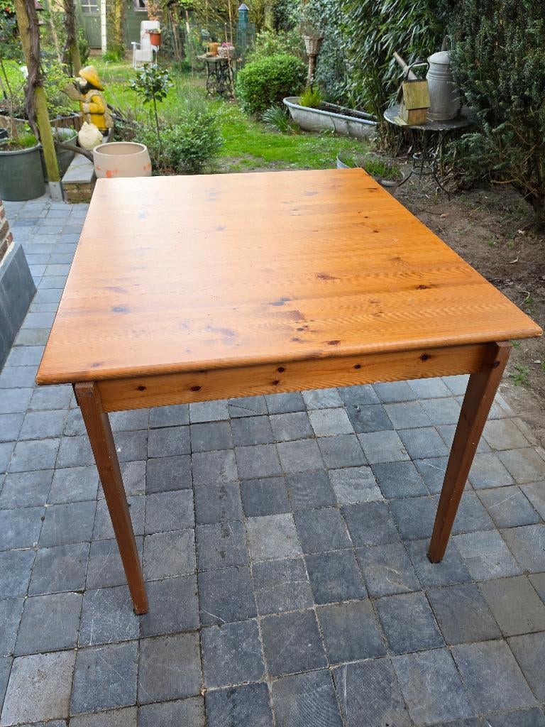 Grenen tafel, Ophalen, Gebruikt, 100 tot 150 cm, Grenenhout
