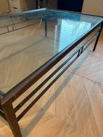 Salontafel ijzer en glas 120x75x37, Huis en Inrichting, Ophalen, Gebruikt, 100 tot 150 cm, 50 tot 100 cm