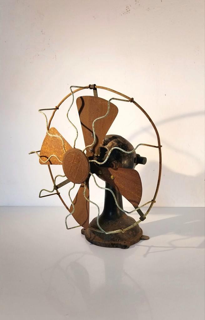 Vintage Belgische Ventilator FRIGID – Industrieel / Steampun, Antiek en Kunst, Antiek | Overige Antiek, Ophalen of Verzenden