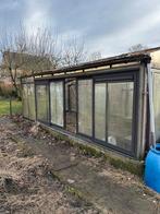 Serre met schuiframen dubbelglas gratis, Ophalen, Gebruikt, Dubbelglas