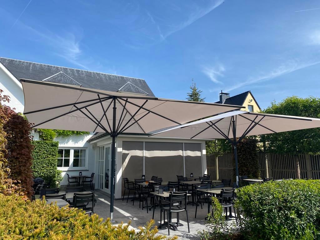 Horeca parasols professioneel, Ophalen of Verzenden, Zo goed als nieuw