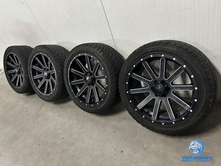 6-7mm! Dodge RAM 1500 22 inch zwarte velgen 6x139.7 AllSeaso, Auto-onderdelen, Banden en Velgen, Banden en Velgen, All Season
