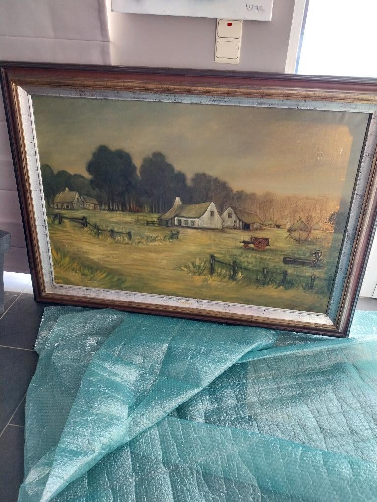 Groot schilderij van  Anton Wittoeck, Ophalen, Oorspronkelijke maker, 125 cm of meer, Zo goed als nieuw