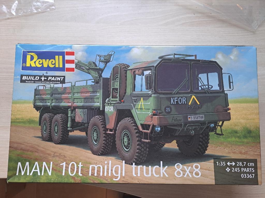Revell | Nr. 03367 | 1:35 - MAN 10t milgl truck 8x8 (Sealed), Nieuw, Ophalen of Verzenden, Revell Duitsland, Truck