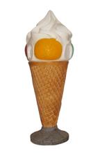 IJs afvalbak klepjes 150 cm - slagroom schepijs polyester