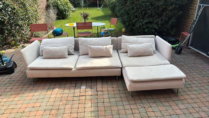 Doit partir! Canape soderhamn 4 places avec meridienne, Maison & Meubles, Canapés | Salons, Utilisé, Enlèvement