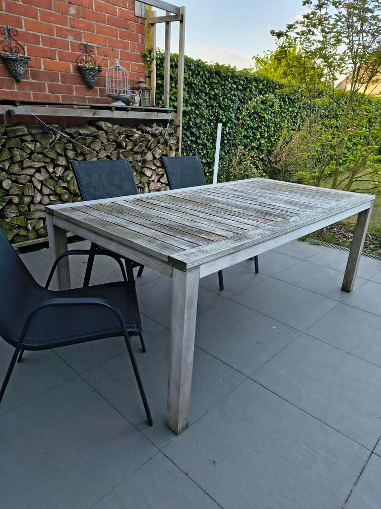 Houten tuintafel (teak), Ophalen