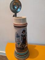 Duitse bierkruik in porselein beschilderd, Antiek en Kunst, Ophalen