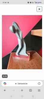 Modernistisch Abstract Sculptuur (27cm) – Grijs op Voet, Ophalen