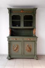 Aparte jachtkast in een oud groen kleur. Veel opbergruimte, Ophalen