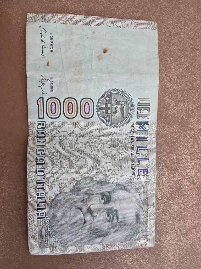 verzamelbiljet van 1000 Italiaanse lire, Timbres & Monnaies, Billets de banque | Europe | Billets non-euro, Enlèvement ou Envoi