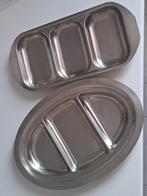 2 mooie inox schotels, Huis en Inrichting, Vintage, Ophalen of Verzenden, Zo goed als nieuw, Metaal