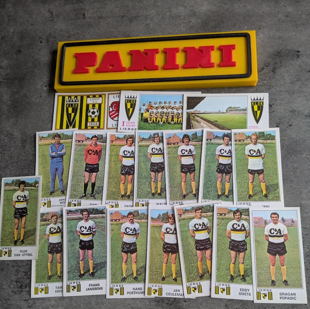 PANINI FOOTBALL 76 SK LIERSE 18 autocollants de foot 1976, Envoi, Neuf