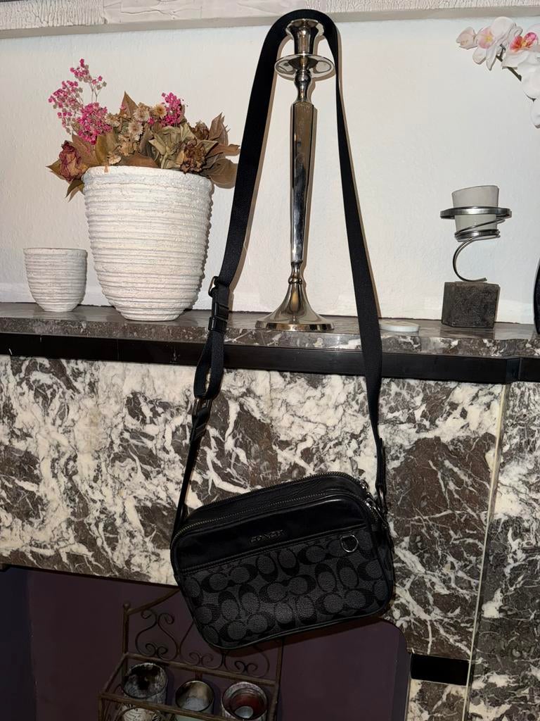 Sac Coach Signature Crossbody, Ophalen of Verzenden, Gebruikt, Zwart, Leer