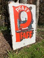 Groot origineel emaille bord van Pfaff naaimachines 1935, Enlèvement, Utilisé, Panneau publicitaire