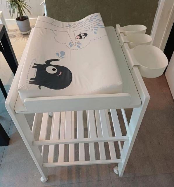Pericles verzorgingstafel op wieltjes + IKEA set, Enlèvement, Utilisé, Coussin à langer, Autres marques