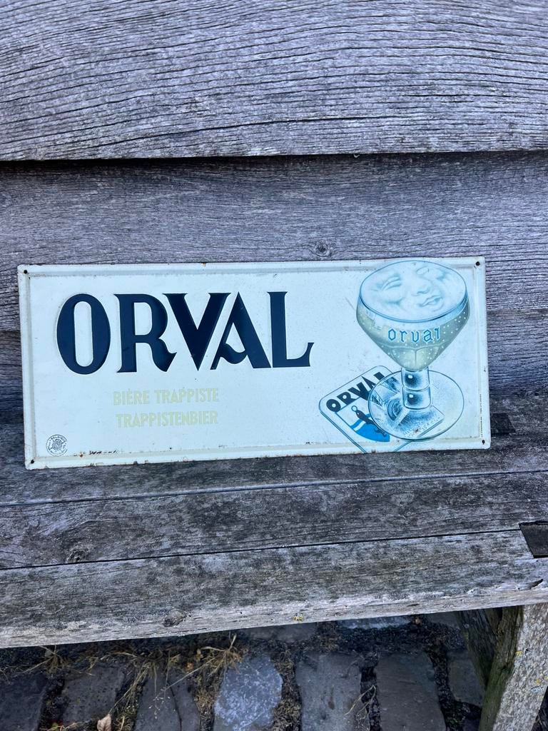 Emaille bord Orval, Verzamelen, Ophalen of Verzenden, Gebruikt