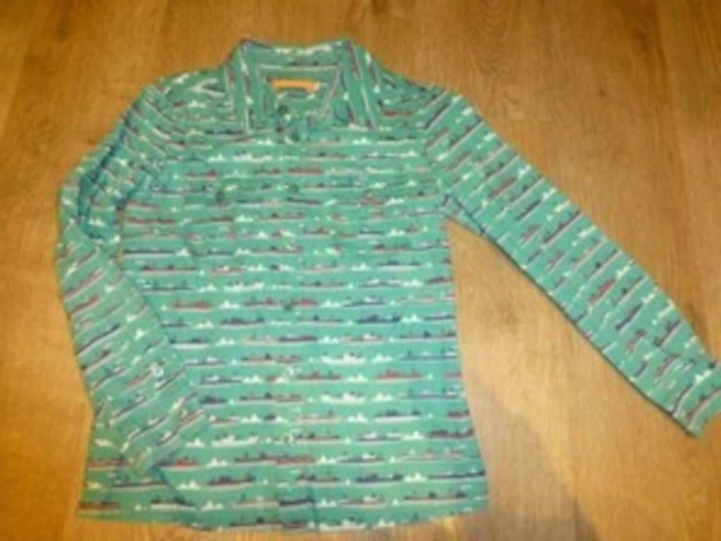 groen hemd Fred en Ginger maat 128, Kinderen en Baby's, Overhemd of Blouse, Ophalen of Verzenden, Zo goed als nieuw, Fred & Ginger