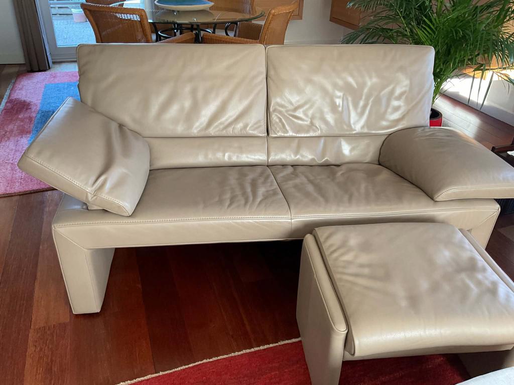 Lederen tweezit  Jori, Huis en Inrichting, Ophalen, 150 tot 200 cm, Tweepersoons, Zo goed als nieuw