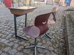 Vintage schoolset - Stoelen en bureaus PAGHOLZ, Ophalen