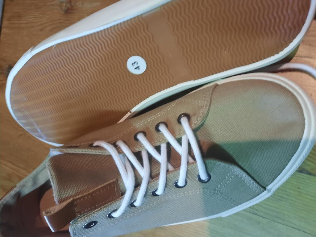 Linnen heren schoenen beige, Vêtements | Femmes, Chaussures, Beige, Comme neuf, Enlèvement, Autres types