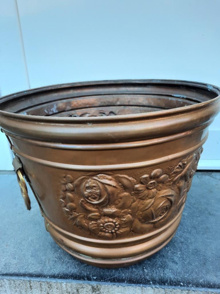 Bloempot vintage, 25 tot 40 cm, Gebruikt, Ophalen of Verzenden, Minder dan 40 cm