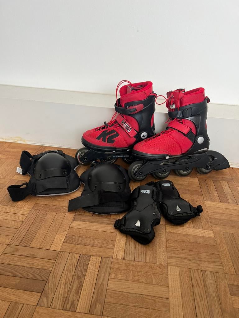 Rode skeelers maat 35-40, Sport en Fitness, Skeelers, Kinderen, Inline skates 4 wielen, Ophalen, Overige merken
