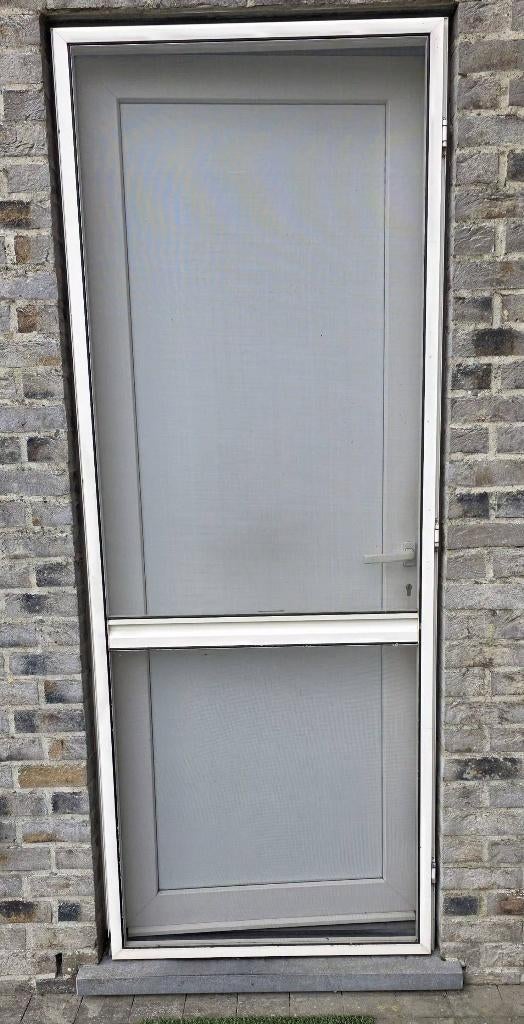 porte battante avec cadre en PVC., Porte moustiquaire, Métal, Enlèvement, 215 cm ou plus