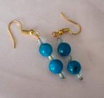 oorbellen parels apatiet, Neuf, Enlèvement ou Envoi, Bleu, Pendantes