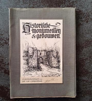 Historische monumenten & gebouwen, 2 mappen  met elk 25 teke beschikbaar voor biedingen