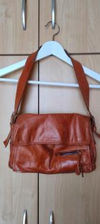 Cognac leren handtas Francesco Biasia, Ophalen, Gebruikt