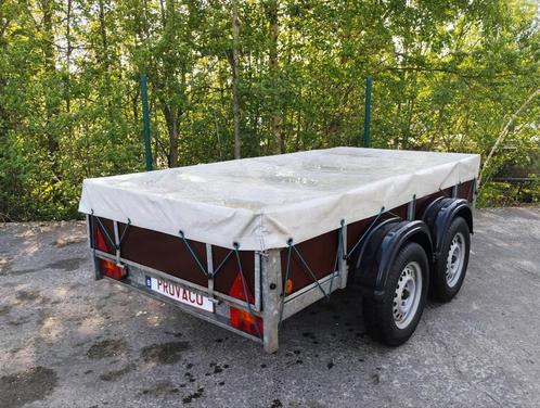 Dubbelas 750kg 130x255cm, Auto diversen, Aanhangwagen-onderdelen, Zo goed als nieuw, Ophalen