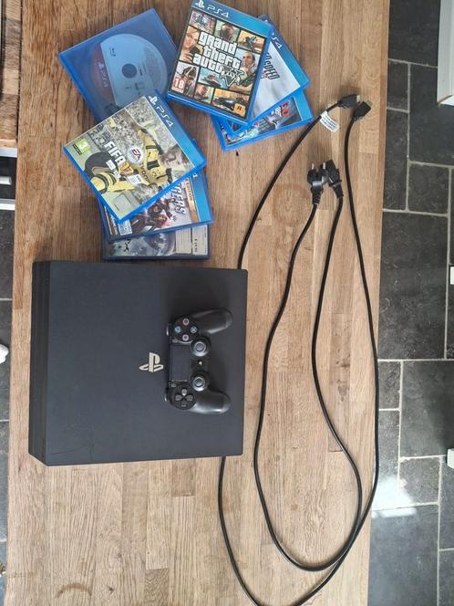 PlayStation 4 Pro 1TB 4K plus 7 games en controller, Games en Spelcomputers, Spelcomputers | Sony PlayStation 4, Zo goed als nieuw