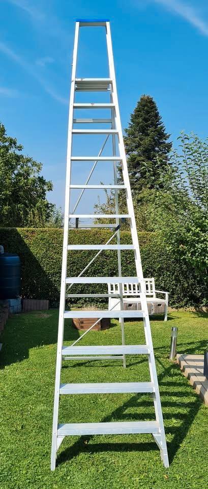 Grande échelle 11 marches, Bricolage & Construction, Échelles & Escaliers, Comme neuf, Échelle, 2 à 4 mètres, Pliable ou rétractable/escamotable