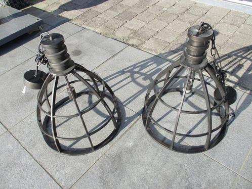 Industriële landelijke hanglampen ijzeren stalen frame, verl, Huis en Inrichting, Lampen | Hanglampen, Nieuw, 75 cm of meer, Metaal