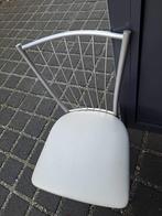 4 stoelen, Huis en Inrichting, Stoelen, Ophalen, Zo goed als nieuw, Grijs, Metaal