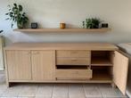 kast dressoir in berkkleur, Huis en Inrichting, Kasten | Buffetkasten, Ophalen, Gebruikt, 200 cm of meer, Minder dan 100 cm